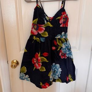 Hollister Navy Smocked Dress